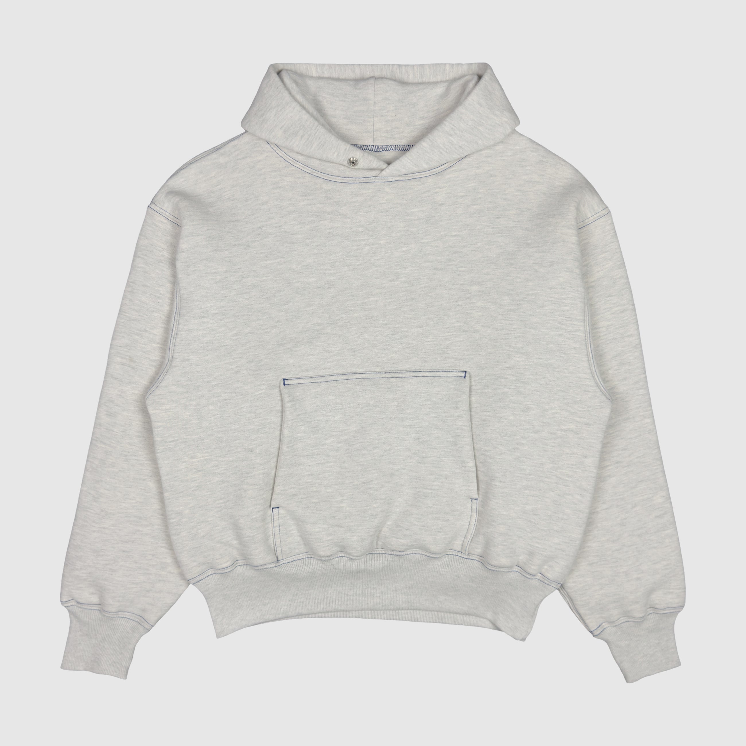 YZY 2019 Unreleased Snap Button Blue Stitch Perfect Hoodie