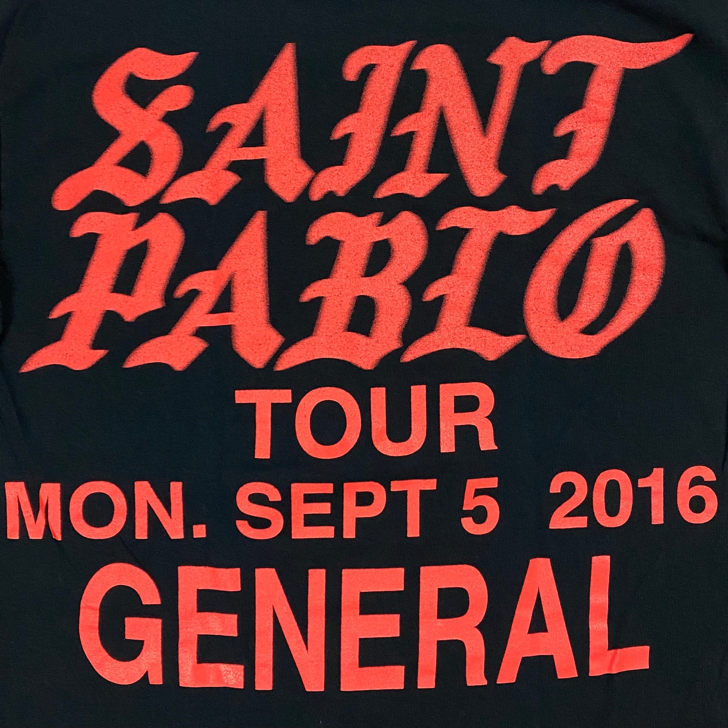 TLOP 2016 Saint Pablo Tour 'General Admission' Long Sleeve In Black