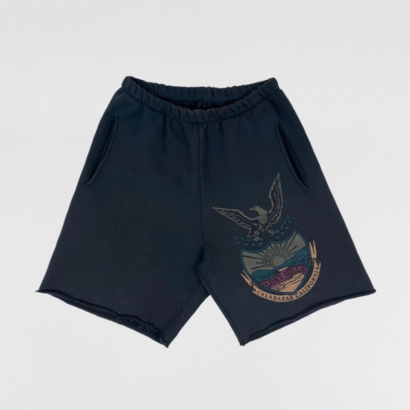 YZY 2017 Calabasas Crest Fleece Shorts In Akon