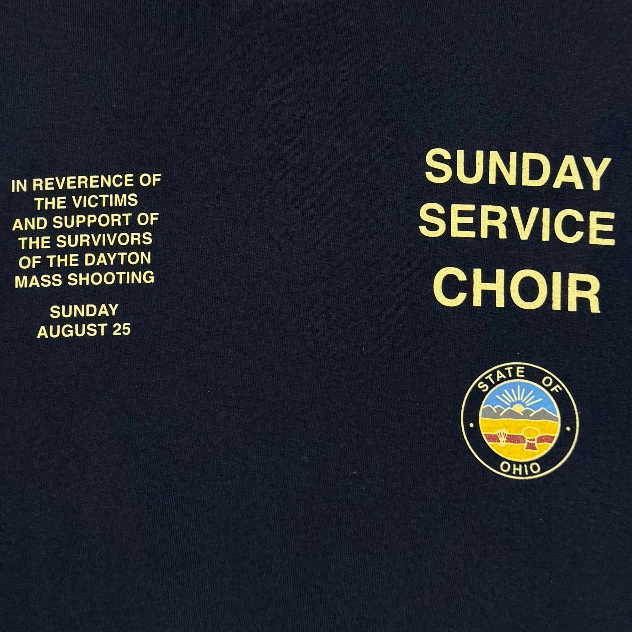 JIK 2019 Unreleased Sunday Service Ohio Choir Tee In Navy