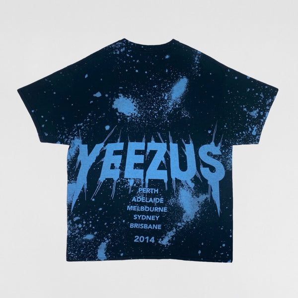 Yeezus Tour 2014 Australian Flying Reaper Tee In Blue Splatter