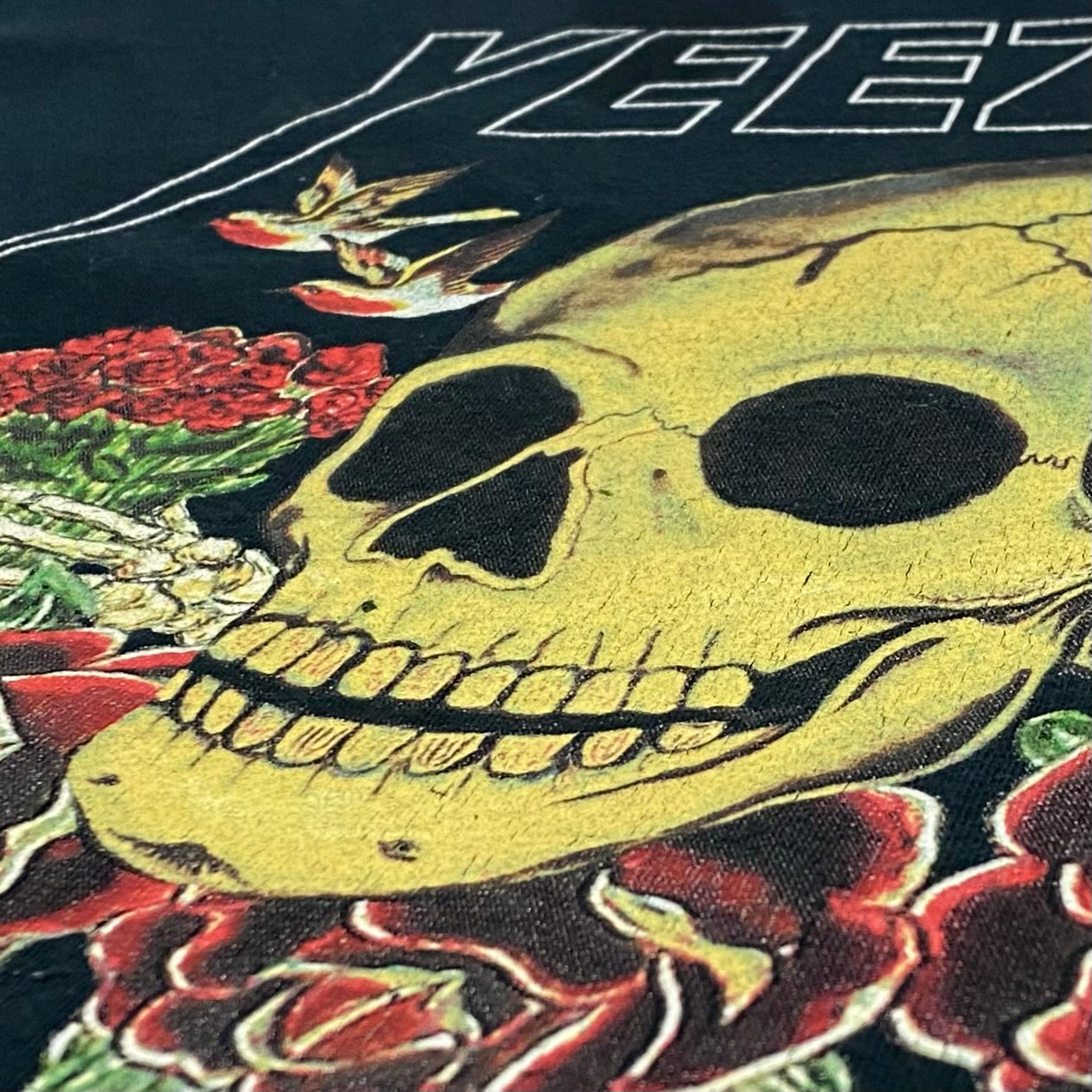Yeezus Tour 2013 OG Skull & Roses Tee By Wes Lang