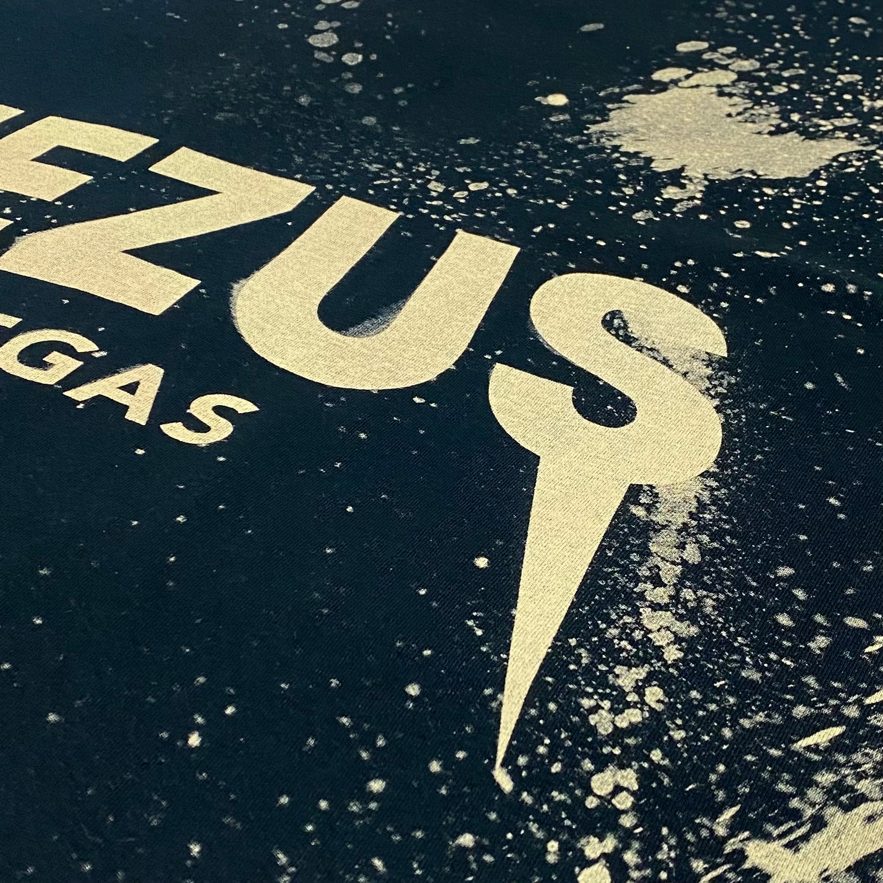 Yeezus Tour 2014 Las Vegas Tee In Bleach Splatter
