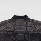 YGEBB 2022 Padded Denim Jacket In Washed Grey