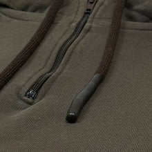 YZY SZN 1 Half Zip Boxy Hoodie In Caviar