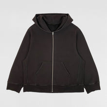 YZY SZN 3 Zip Up Hoodie In Onyx Dark