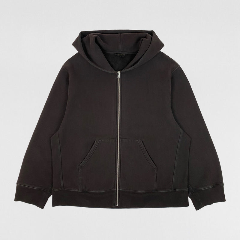 YZY SZN 3 Zip Up Hoodie In Onyx Dark