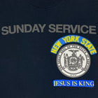 YZY SZN 7 Jesus Is King New York LP Tee In Navy