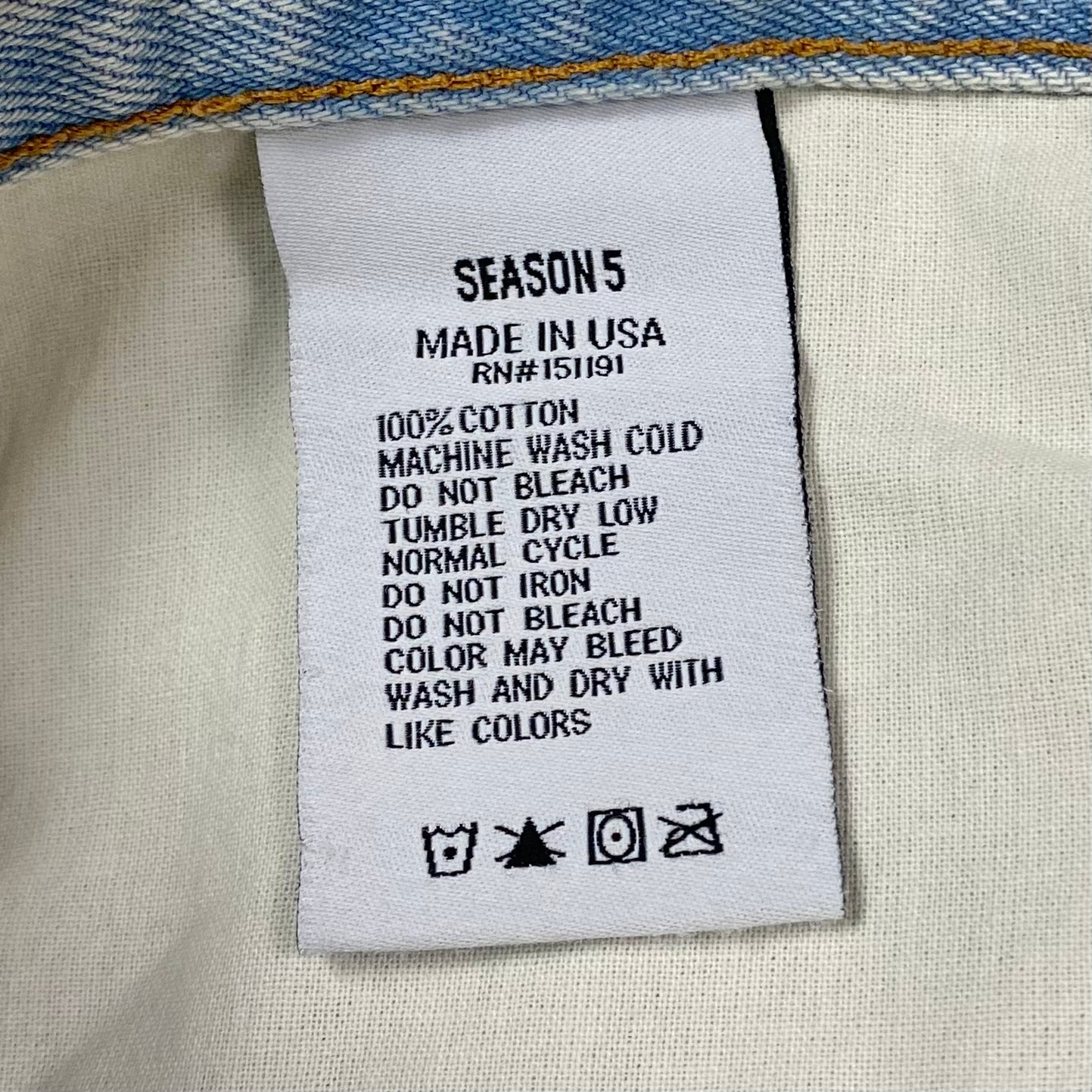 YZY SZN 5 Washed Denim In Faded Indigo