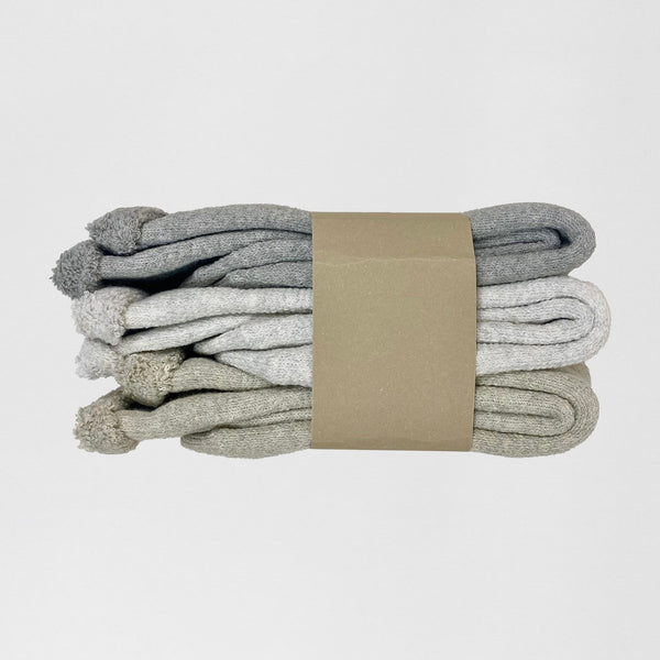 YZY SZN 7 Bouclette Socks (3-Pack) In Tone Two