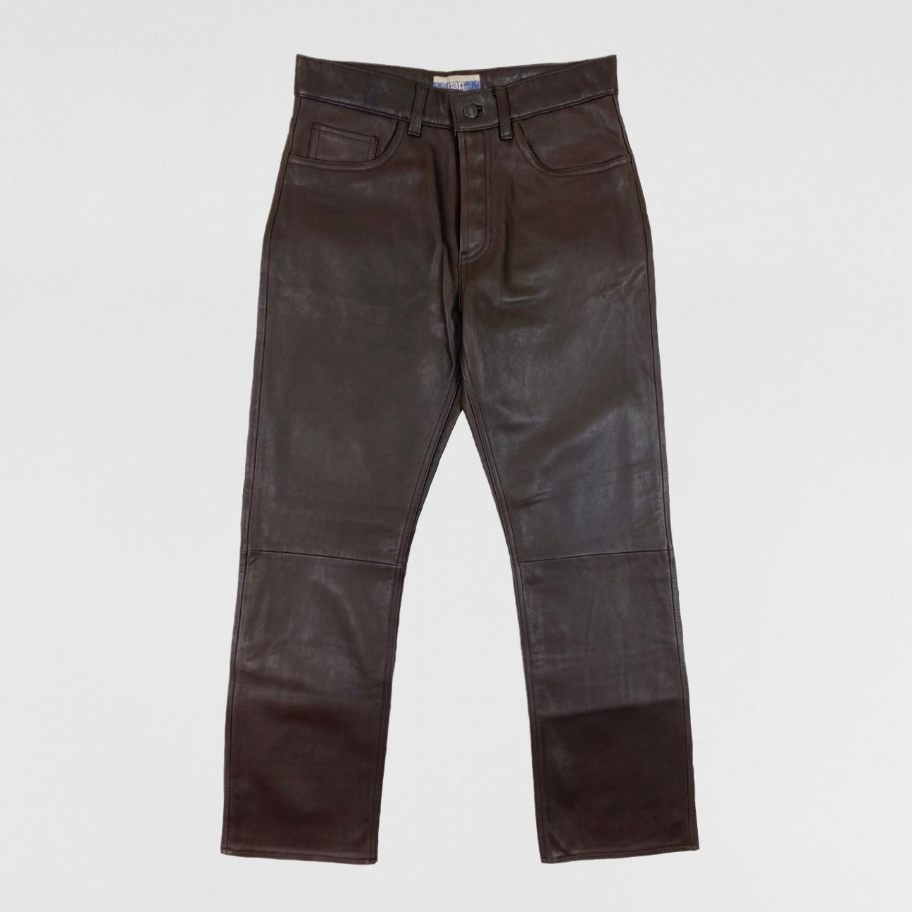 Vintage GAP Bootcut Leather Pants In Brown