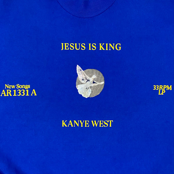 JIK 2019 Vinyl 'Dove' Crewneck in Blue