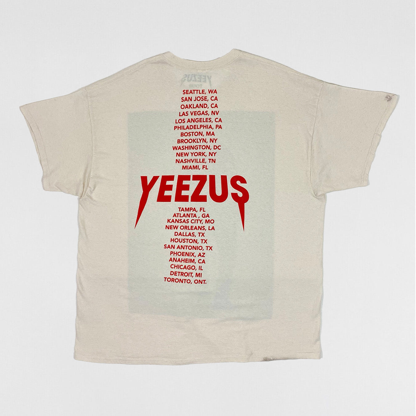 Yeezus Tour 2013 Beige Photo Tee By Nick Knight