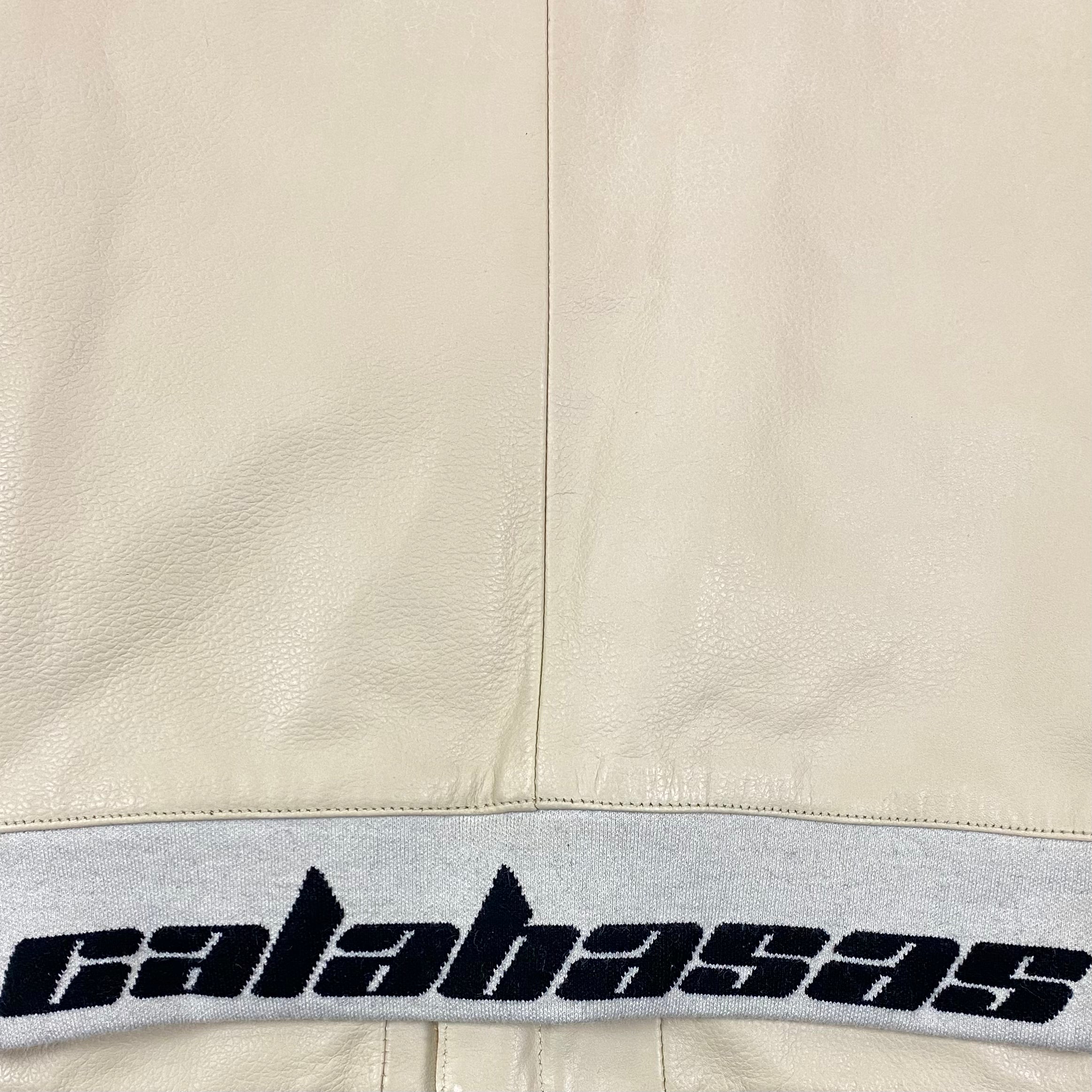 YZY SZN 5 Unreleased Leather Biker Jacket In Jupiter/Arctic