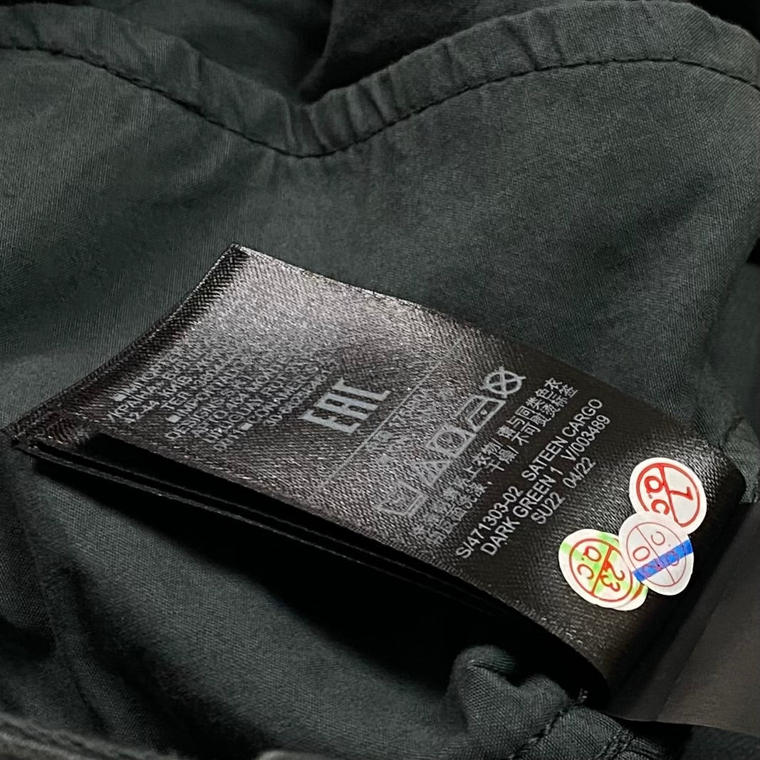 YGEBB 2022 Sateen Cargo Pants In Dark Green