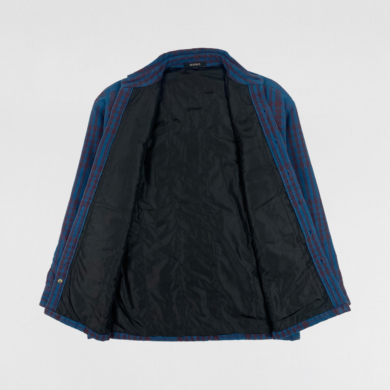 YZY SZN 5 Padded Oversized Flannel In Blue