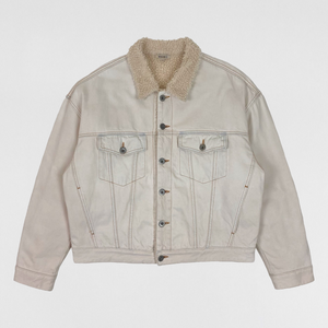 YZY SZN 5 Sherpa Denim Jacket In Bleach