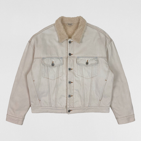 YZY SZN 5 Sherpa Denim Jacket In Bleach