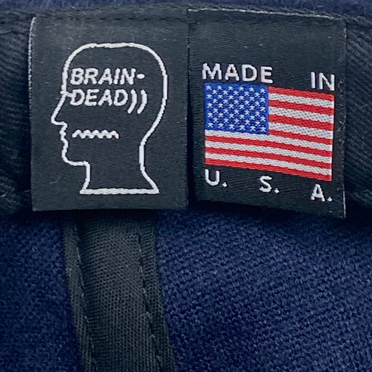 Brain Dead ‘Stamp Out Reality’ Mohair Hat In Navy