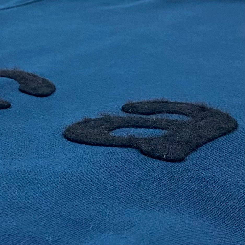 YZY SZN 5 Felt Appliqué Cali Crewneck In Luna