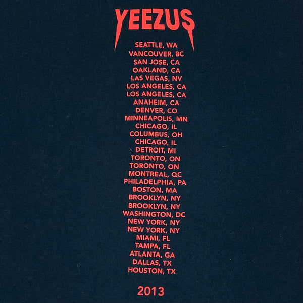 Yeezus Tour 2013 OG Native Skull Tee In Black By Wes Lang