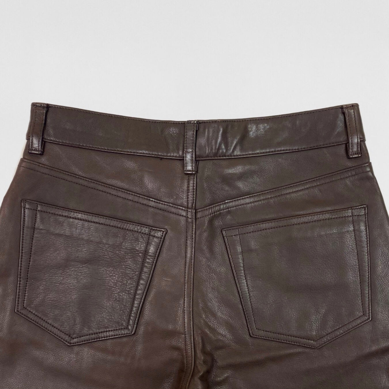 Vintage GAP Bootcut Leather Pants In Brown