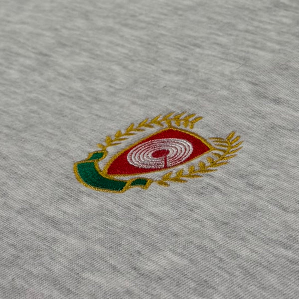 YZY SZN 5 Embroidered Calabasas Crewneck In Heather Grey