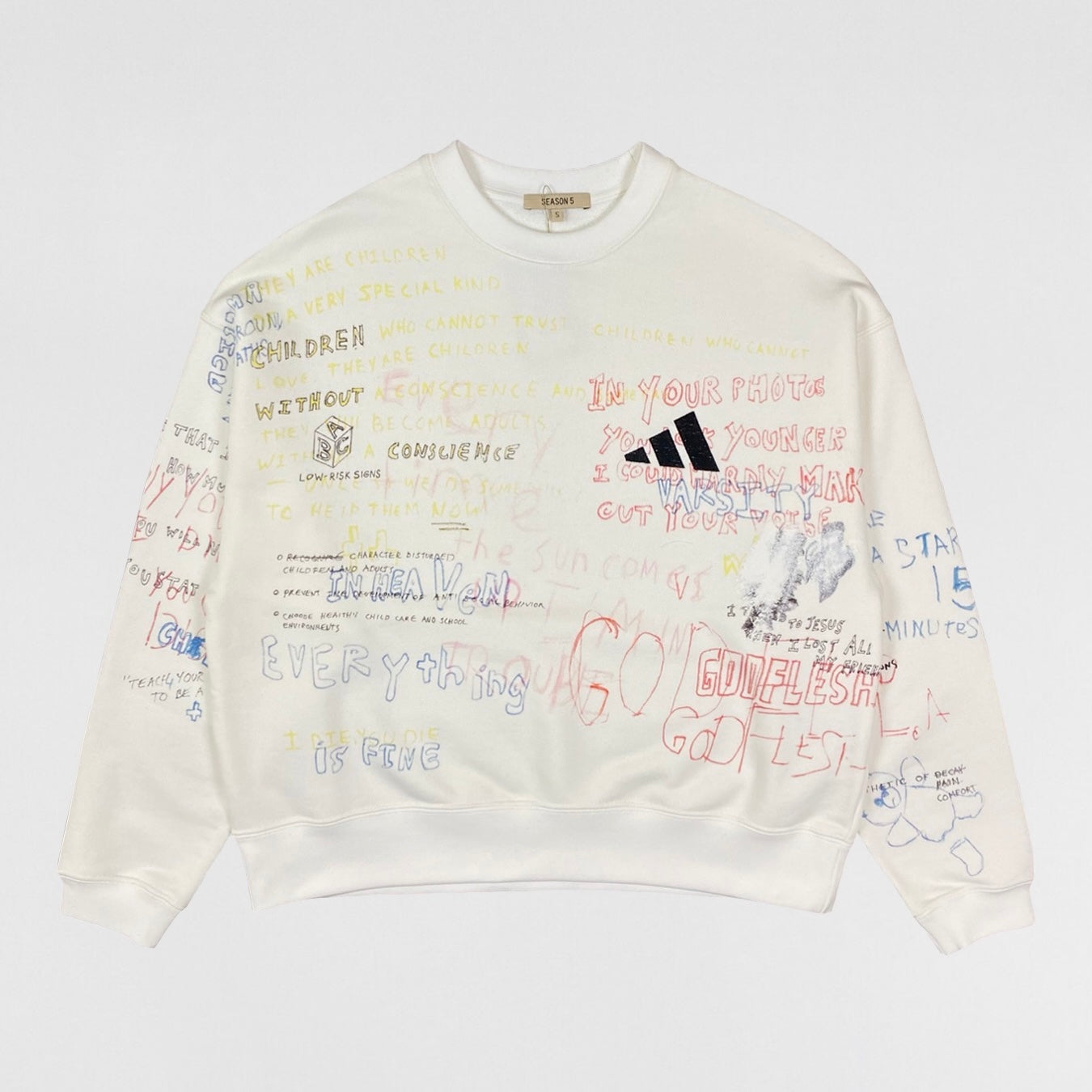 YZY SZN 5 Scribbled Adidas Crewneck By ERD