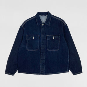 YZY SZN 6 Unreleased Sample Work Shirt In Denim