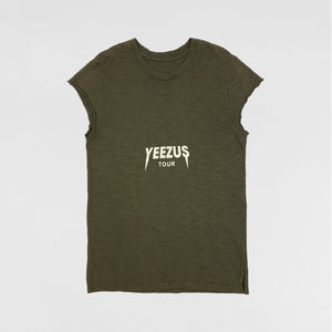 Yeezus Tour 2013 Black Friday Cut Off Tee In Olive By Virgil Abloh