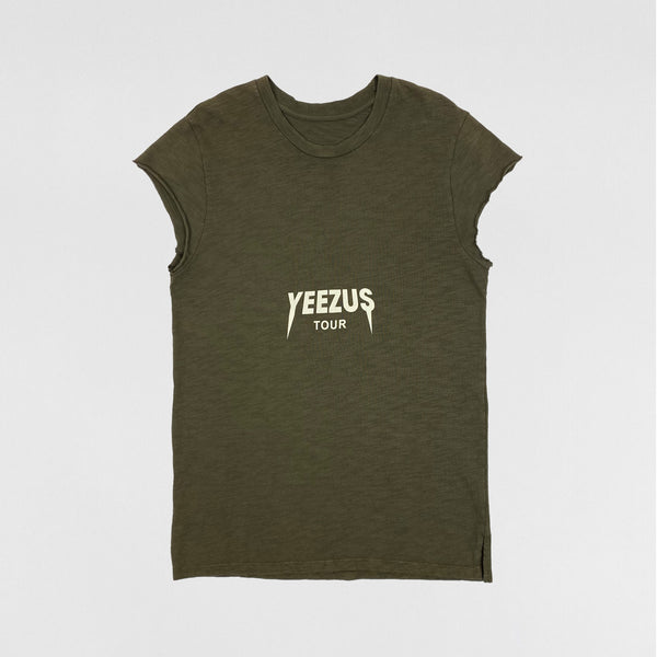 Yeezus Tour 2013 Black Friday Cut Off Tee In Olive By Virgil Abloh