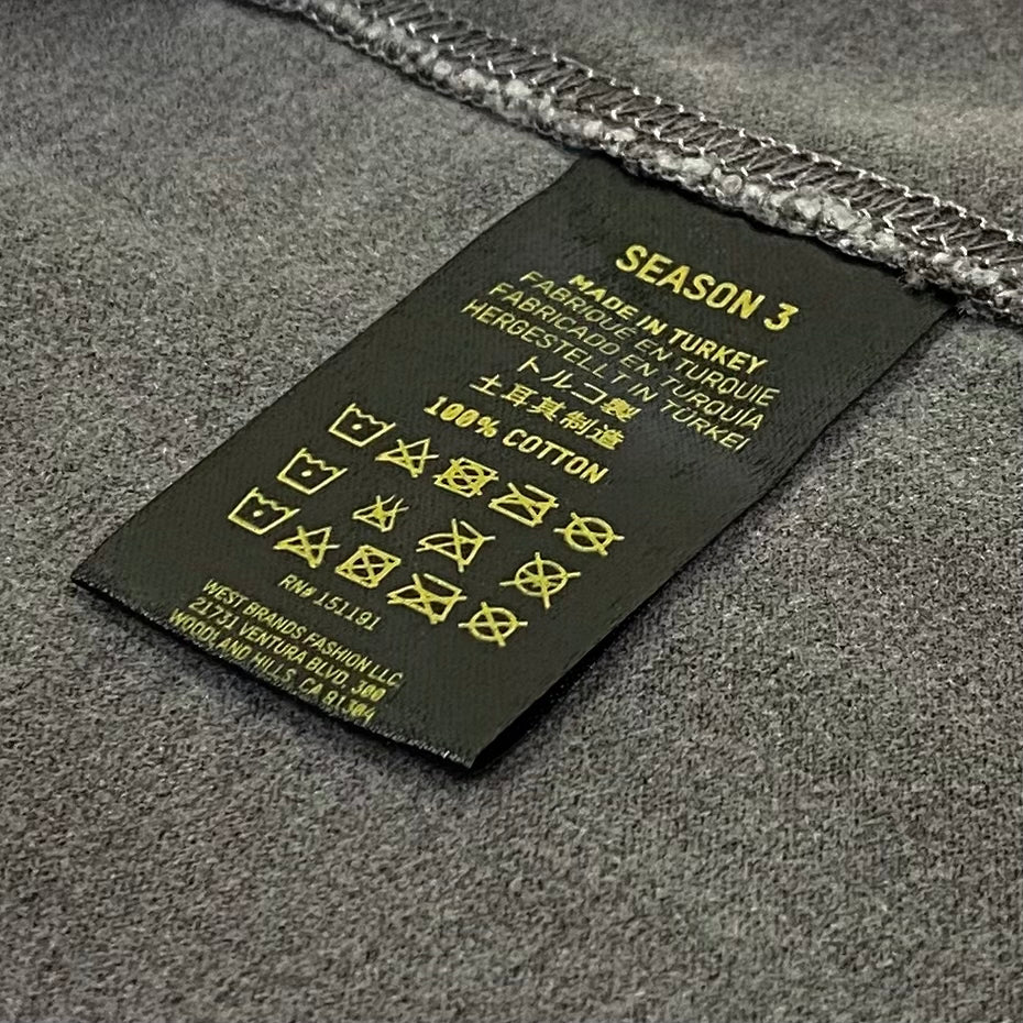 YZY SZN 3 Heavy Knit Tee In Onyx