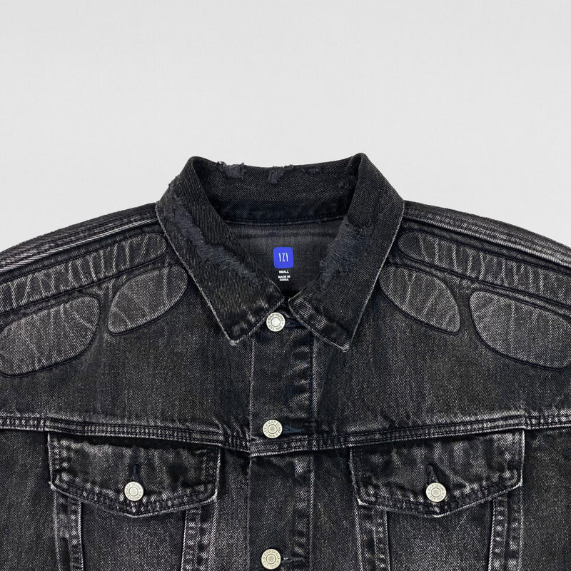 YGEBB 2022 Padded Denim Jacket In Washed Grey