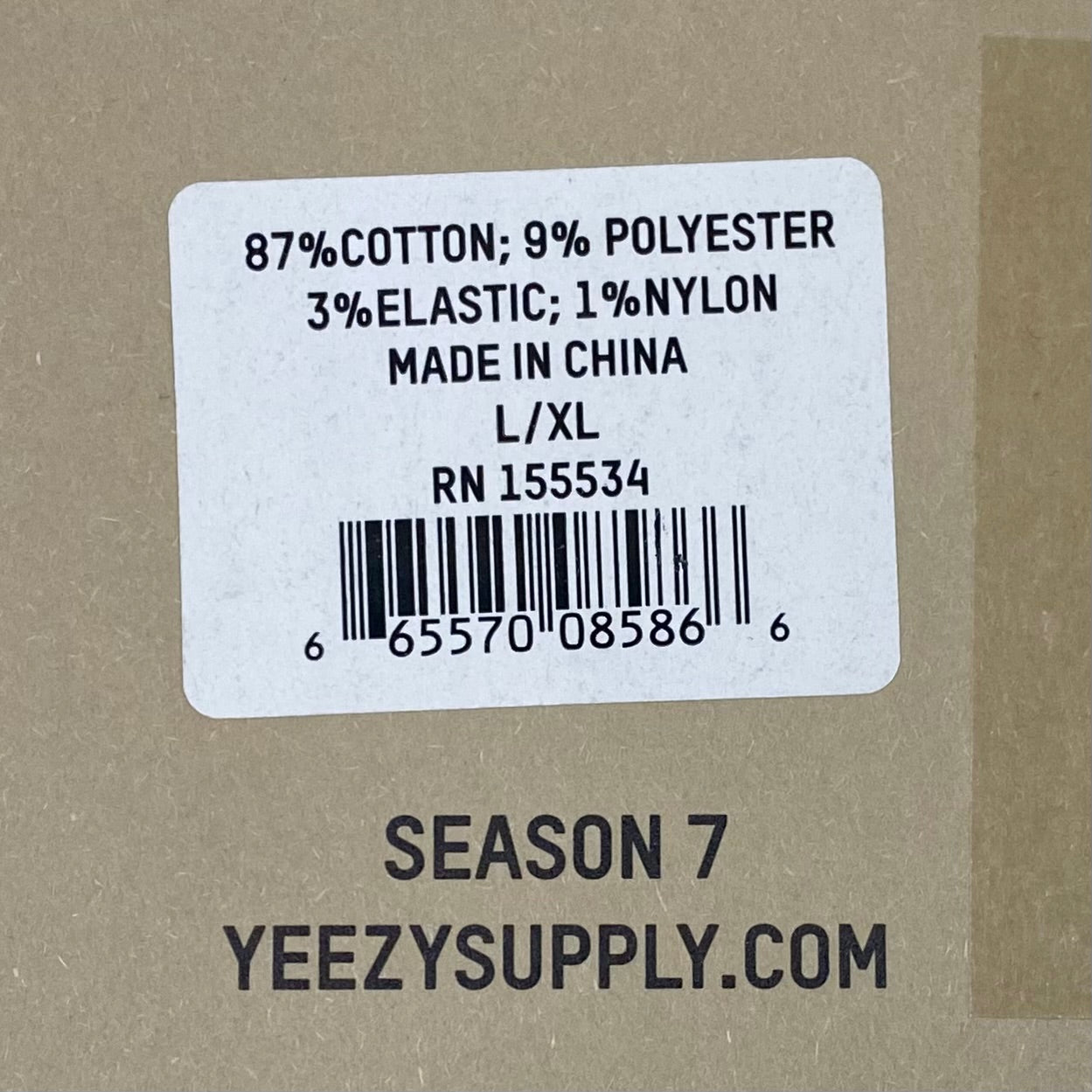 YZY SZN 7 Bouclette Socks (3-Pack) In Tone One