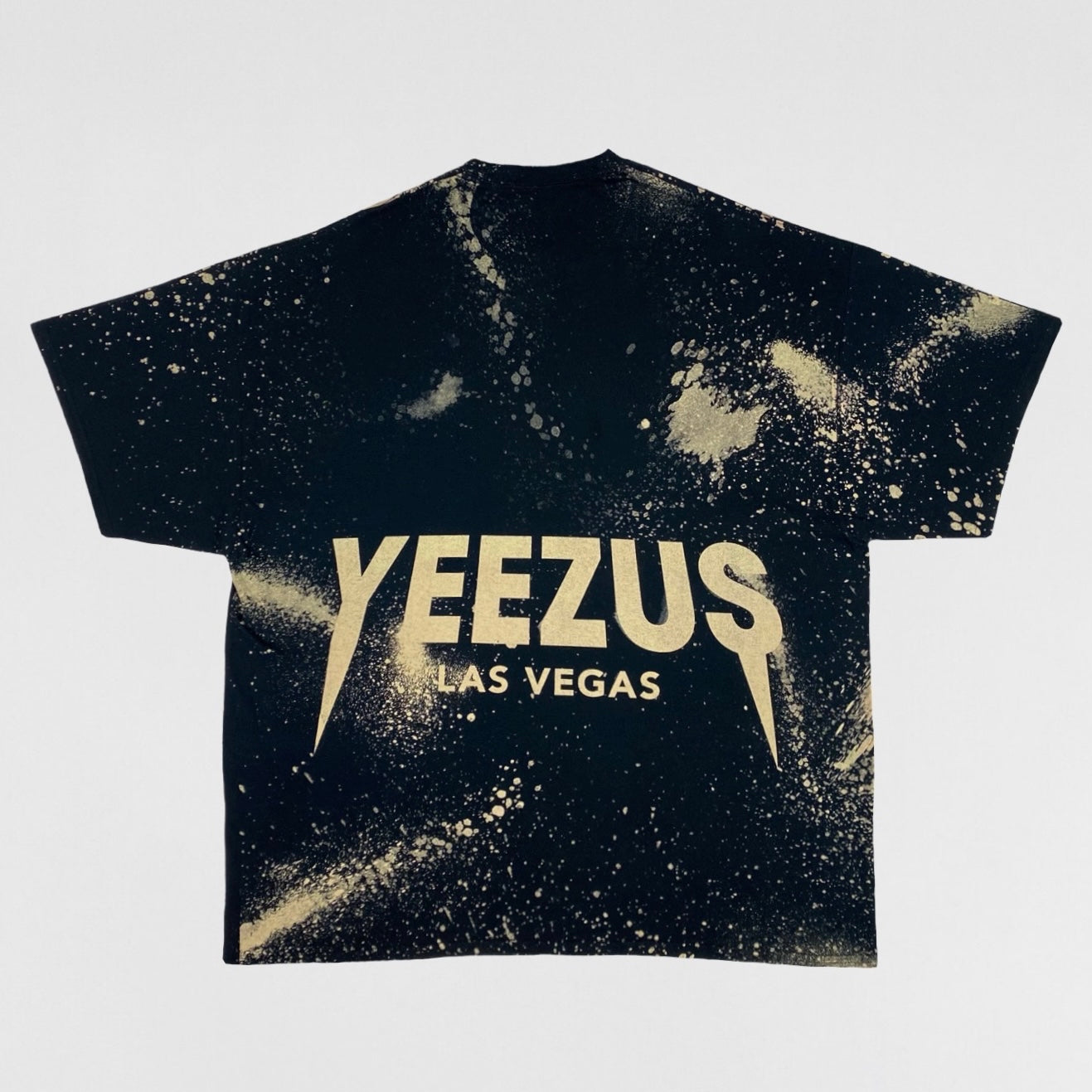 Yeezus Tour 2014 Las Vegas Tee In Bleach Splatter