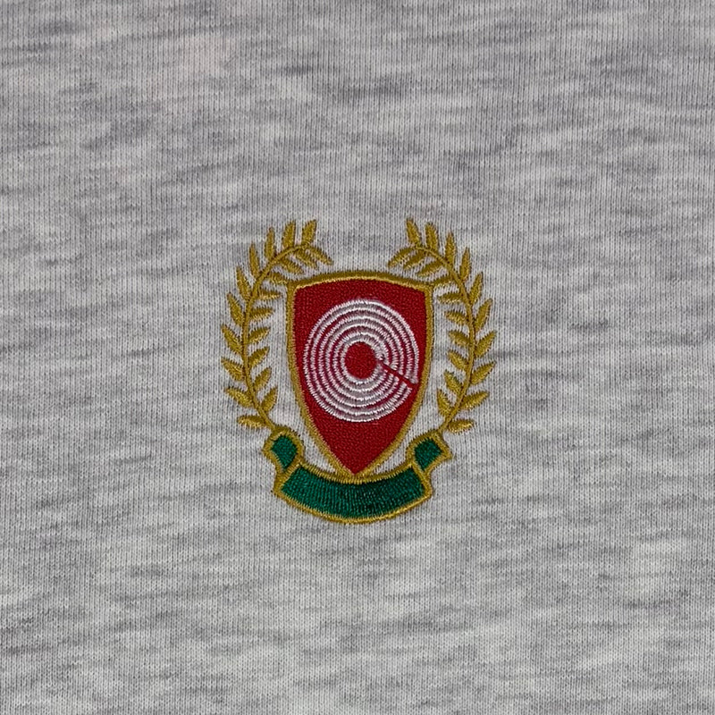 YZY SZN 5 Embroidered Calabasas Crewneck In Heather Grey