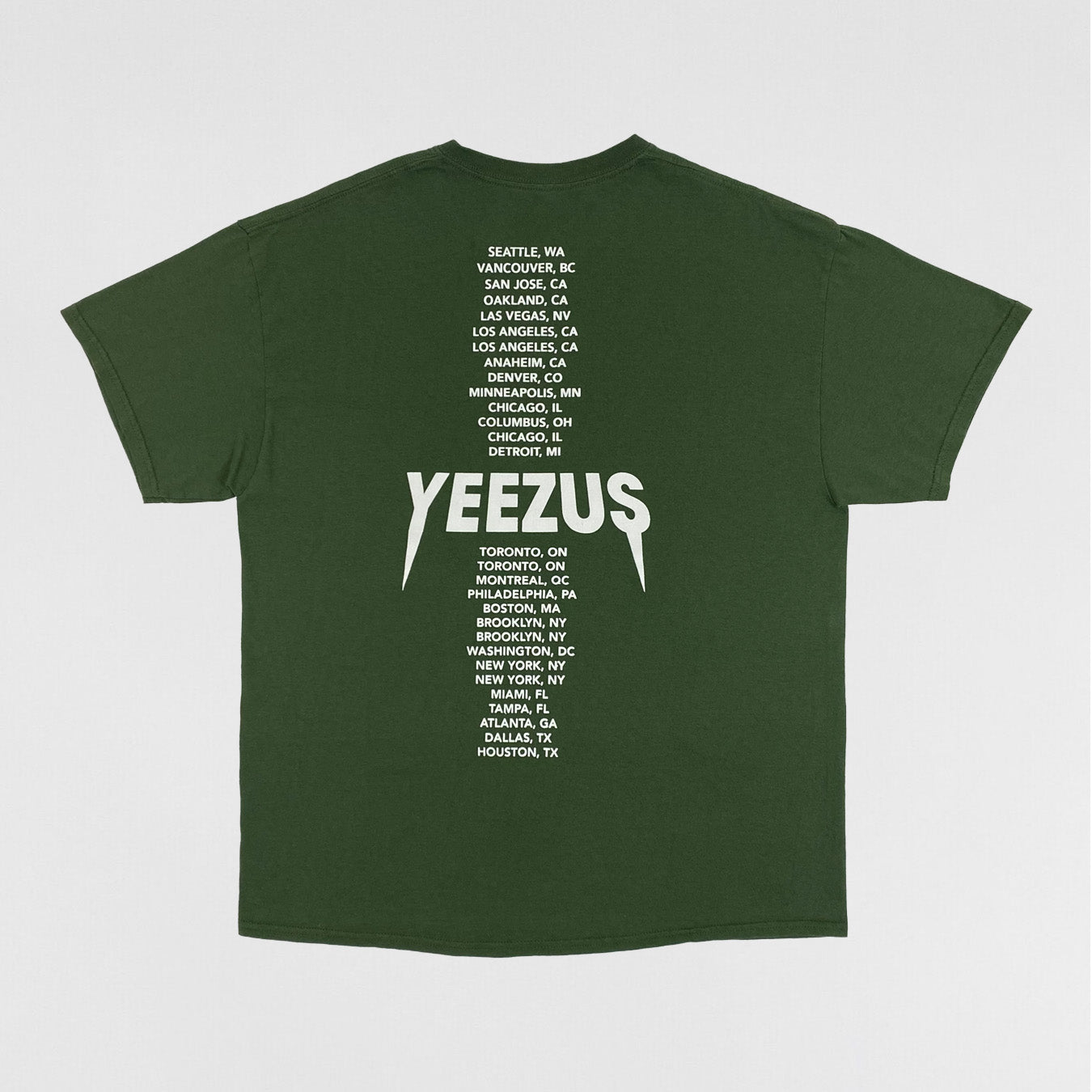 Yeezus Tour 2013 OG Olive Logo Tee