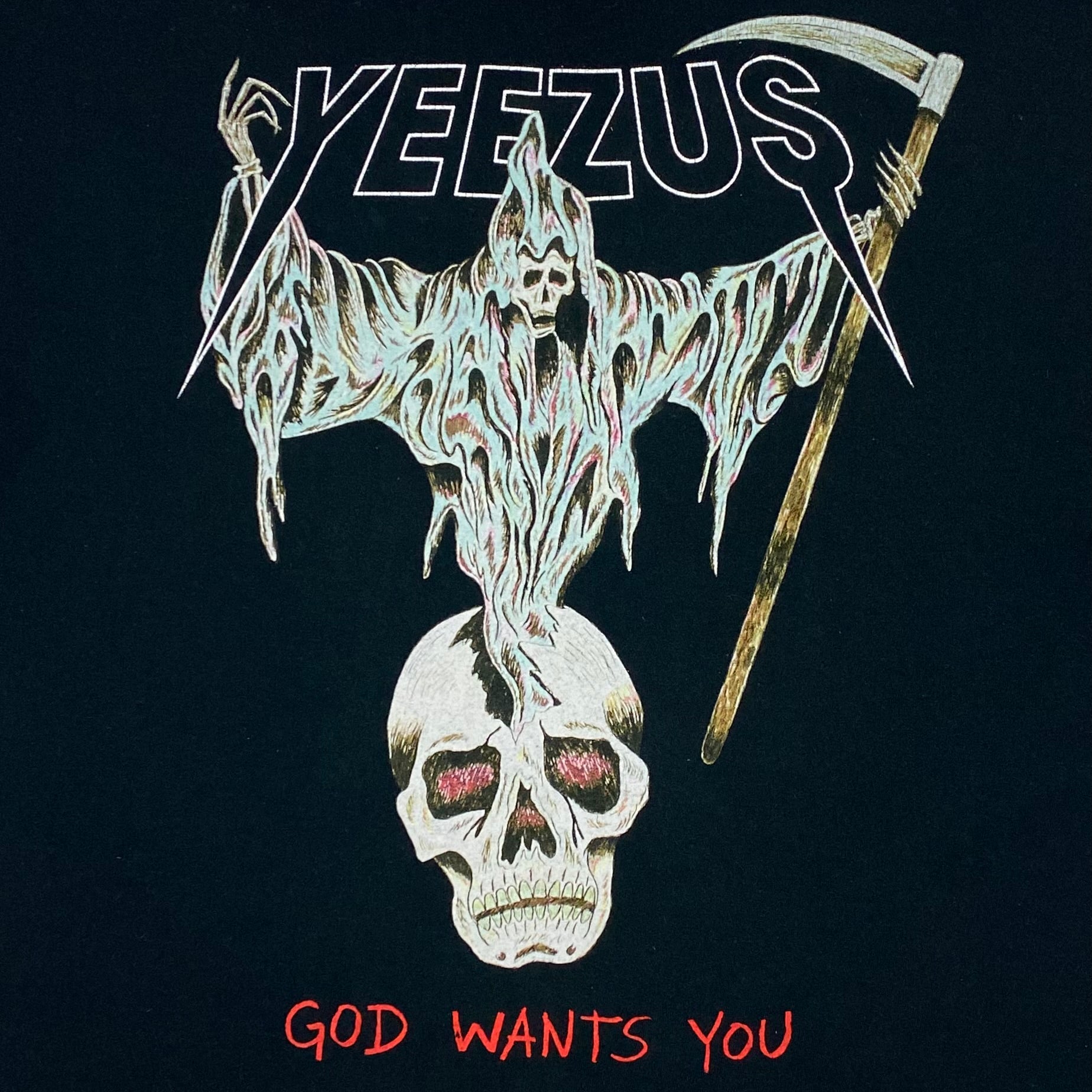 Yeezus Tour 2013 OG Flying Reaper Tee By Wes Lang