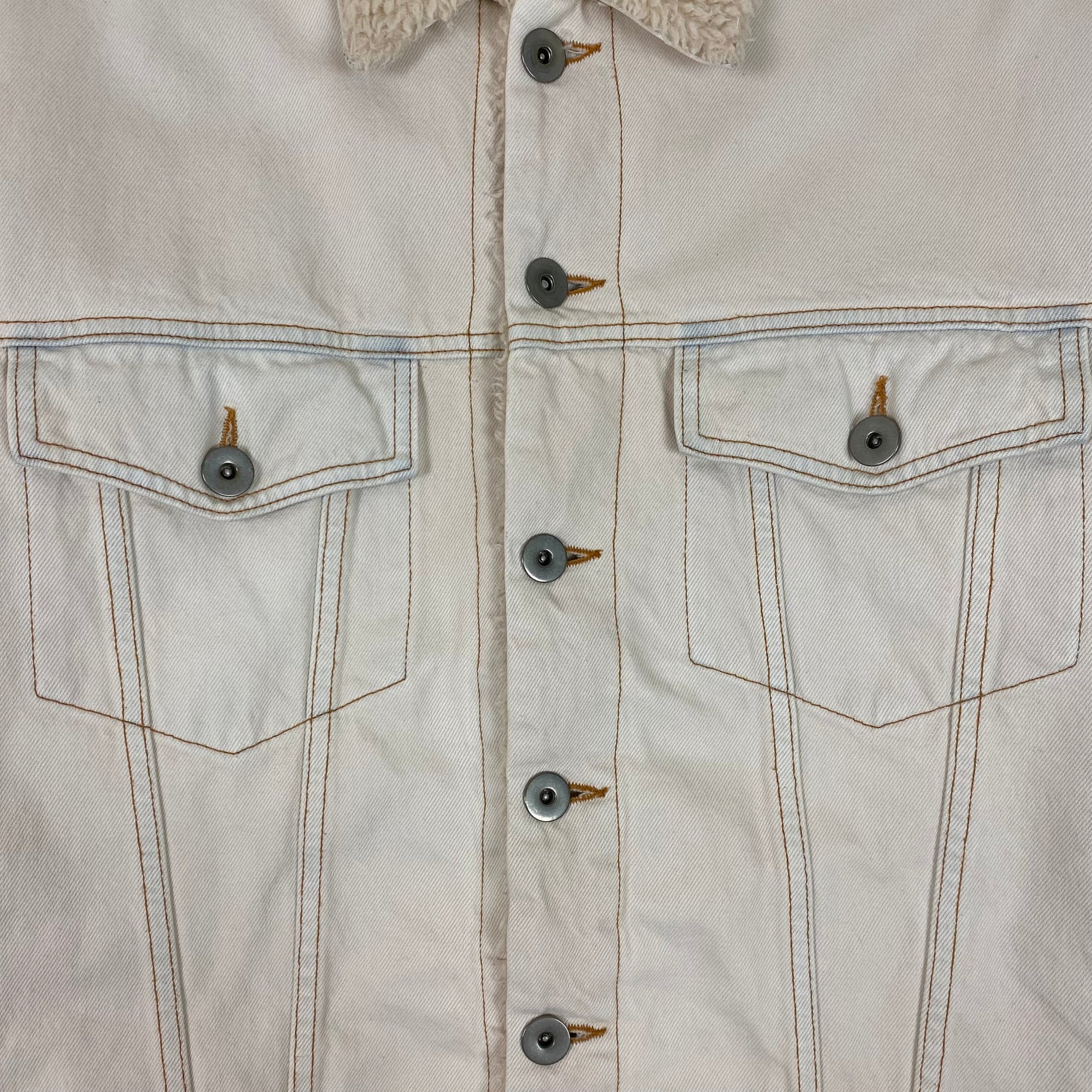 YZY SZN 5 Sherpa Denim Jacket In Bleach