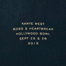 808’s & Heartbreak 2015 Hollywood Bowl Track-list Tee In Black