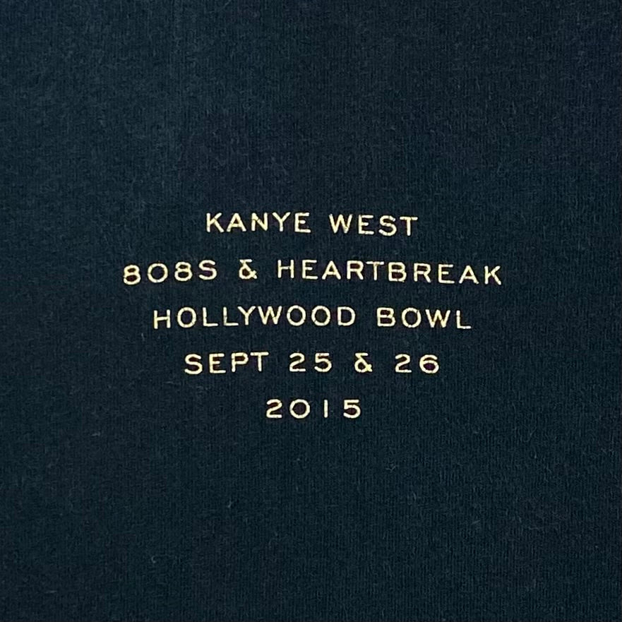 808’s & Heartbreak 2015 Hollywood Bowl Track-list Tee In Black