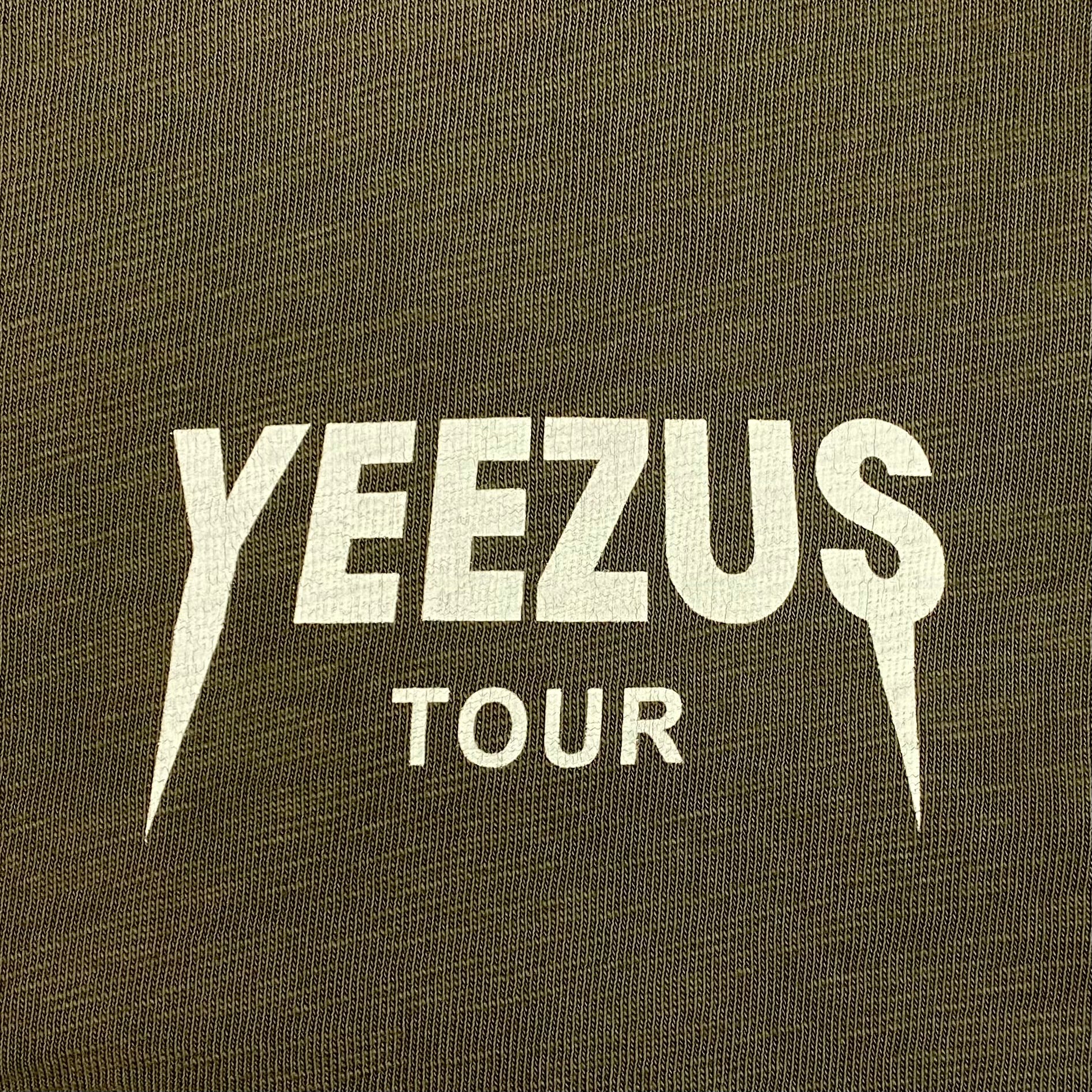 Yeezus Tour 2013 Black Friday Cut Off Tee In Olive By Virgil Abloh