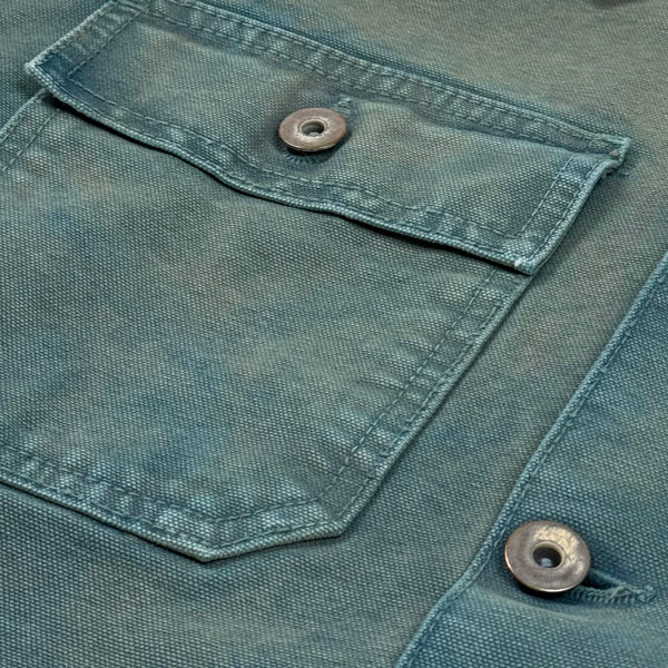 YZY SZN 6 Flannel Lined Canvas Jacket In Glacier
