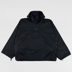 YGEBB 2022 Coated Cotton Hooded Anorak In Black