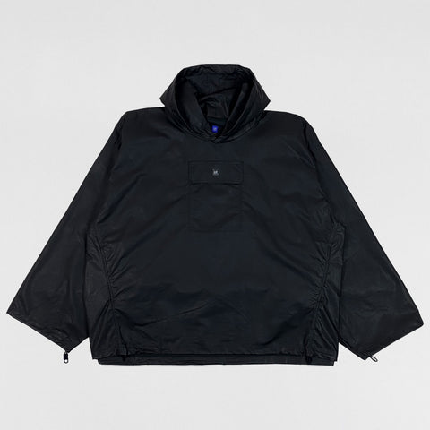 YGEBB 2022 Coated Cotton Hooded Anorak In Black