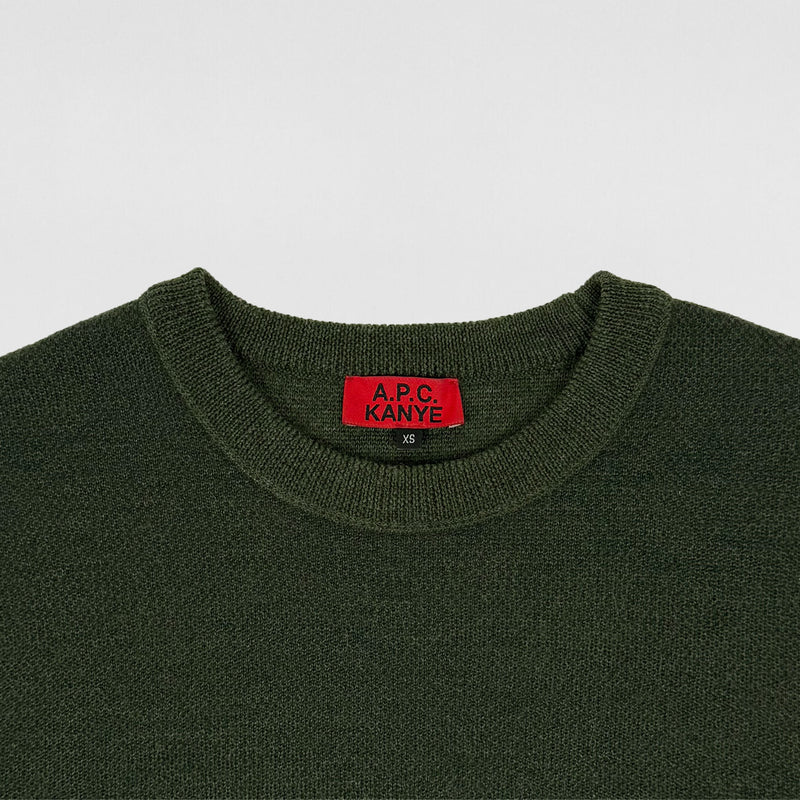 APC 2014 Reversible Knit Sweater In Khaki/Camo