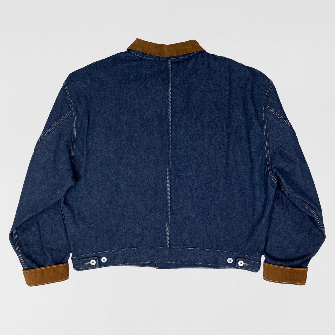 YZY SZN 6 Flannel Lined Corduroy Denim Sample Jacket In Blue