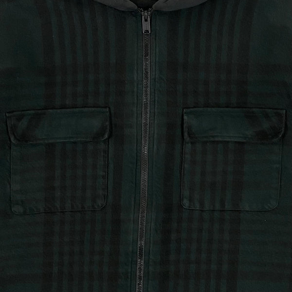 YZY 2017 Oversized Hooded Zip Up Flannel
