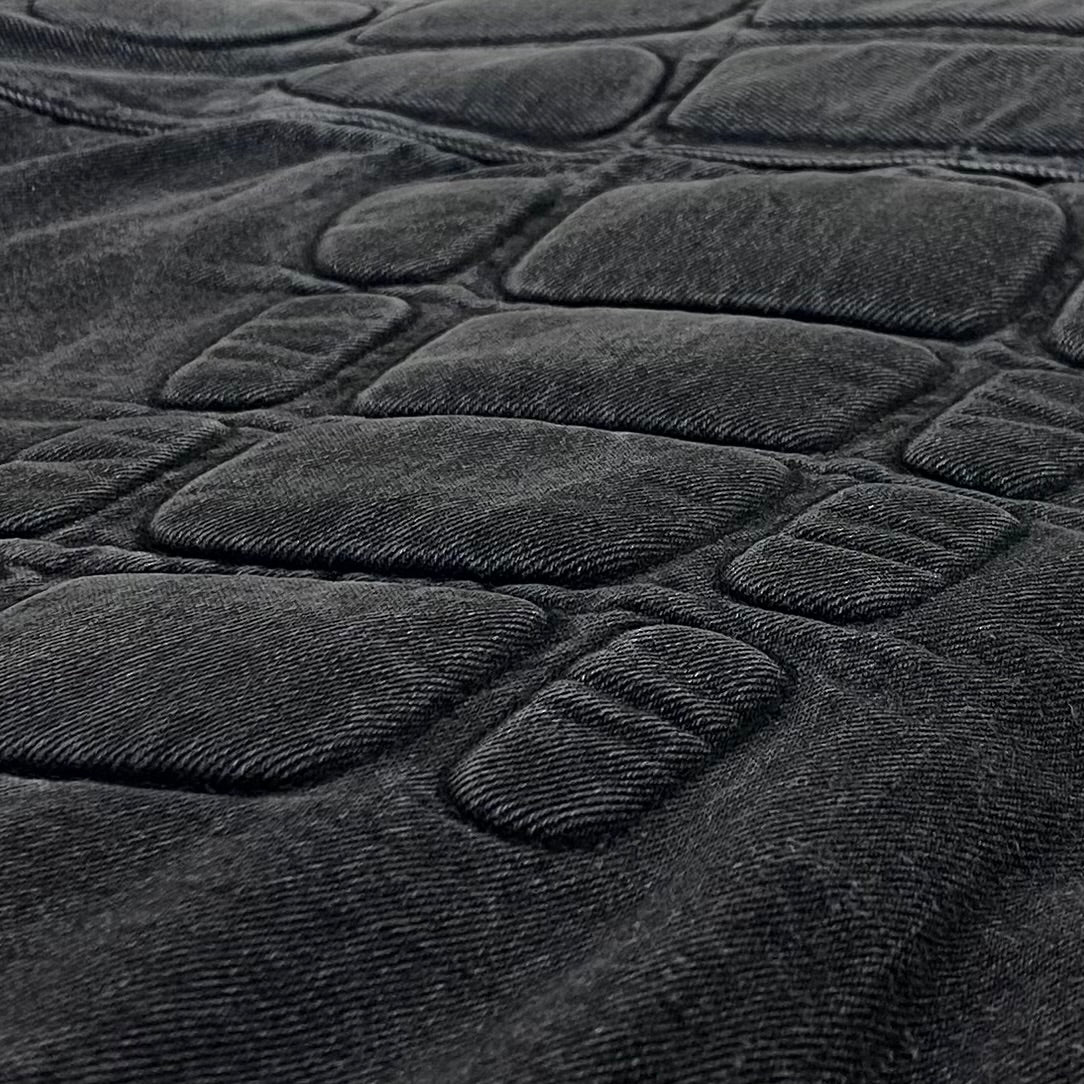 YGEBB 2022 Padded Denim USA Jacket In Washed Grey