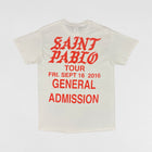 TLOP 2016 Saint Pablo Tour 'General Admission' Tee In White
